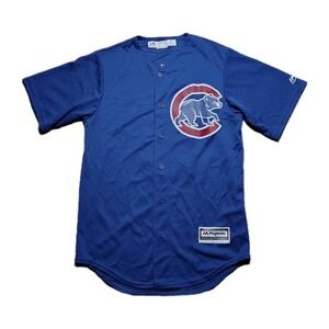 Majestic MLB Baseball Chicago Cubs Jersey Mens S Blue Kris Bryant #17 Cool Base